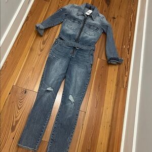 Kut from the Kloth Blue Denim Overalls